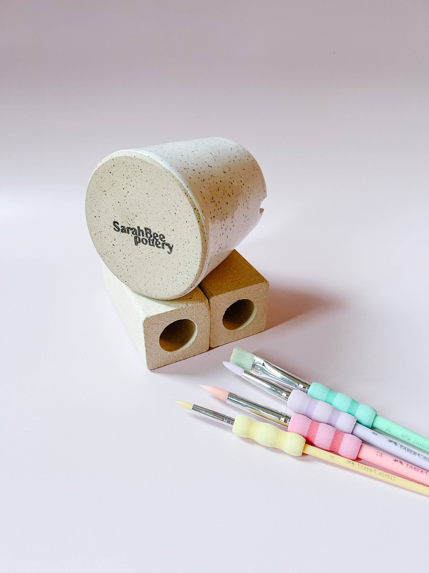Ceramic Paint Brush Cup