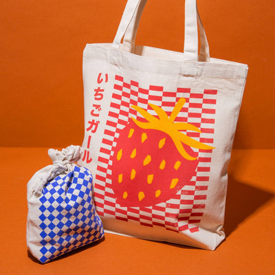Strawberry Girl いちごガール Tote Bag