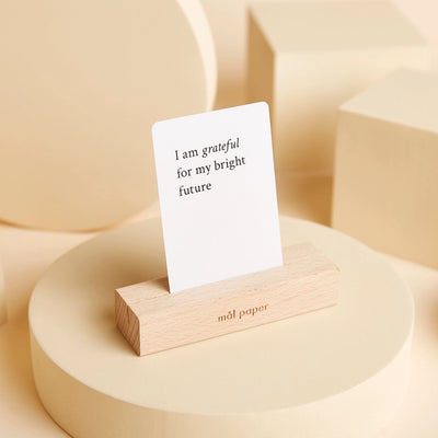 Wood Bloc Card Stand