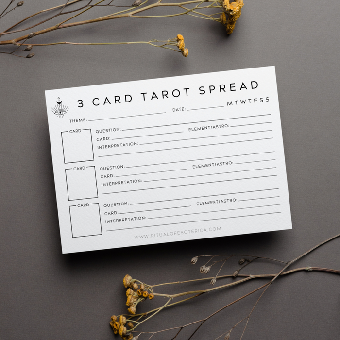 3 Card Tarot Spread Sticky Notepad