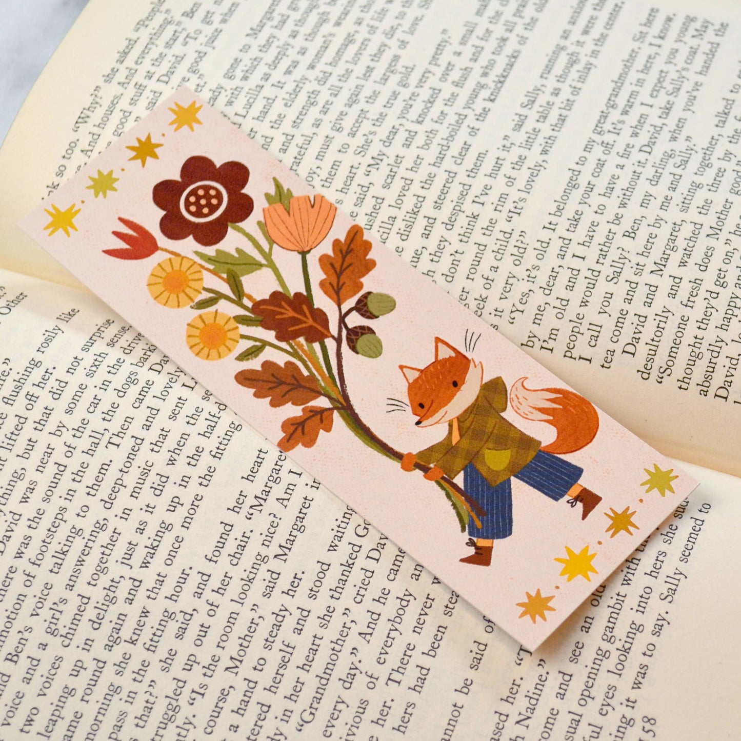 Flower Fox Bookmark