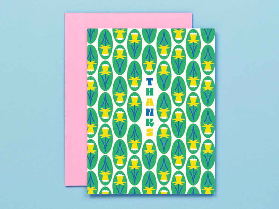 Daffodil Stripes | Thank You Card
