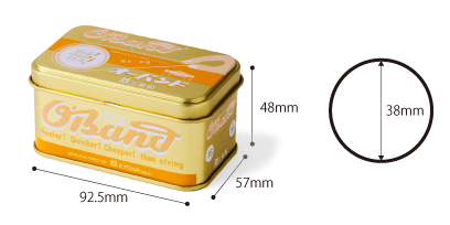 Kyowa Classic O'Band Rubber Bands - gold tin, 8-color mix, 30 grams