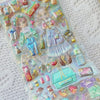 Q-LiA Sticker Sheet - Kawaii Dress-Up Puffy Sticker Set (2 Sheets) // sweet treats