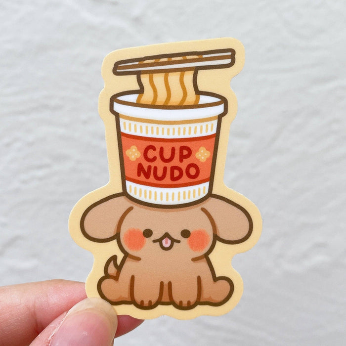 Cup Nudo Hat Puppy Vinyl Sticker