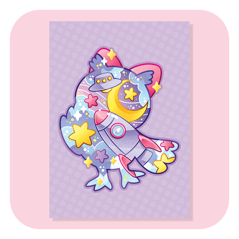 Magical Silhouette, Celeste | Animal Crossing, A4 Print