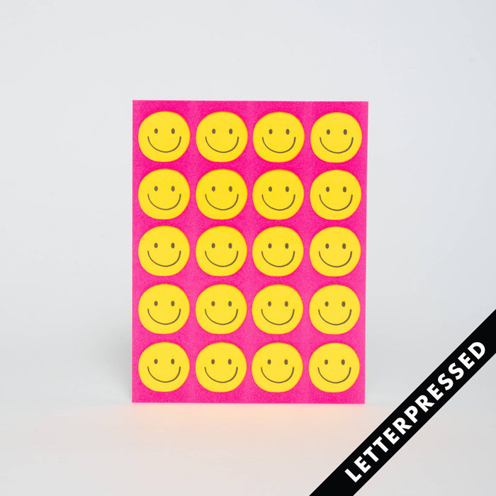 Smiley Repeat Greeting Card // just because, friendship