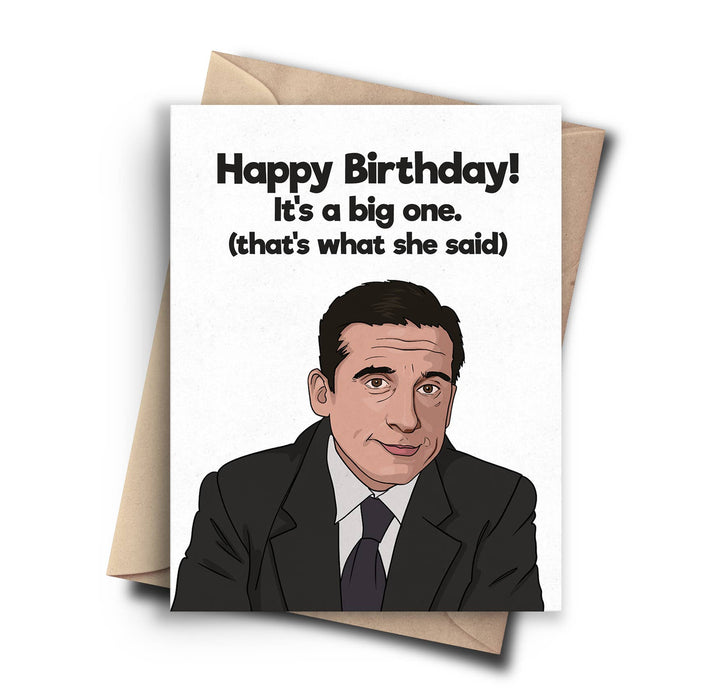 Thats What She Said Birthday Card - Michael Scott The Office Birthday