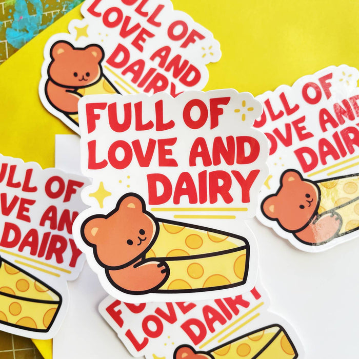Cute Bear |Vinyl Sticker | Dairy Lover Cheese