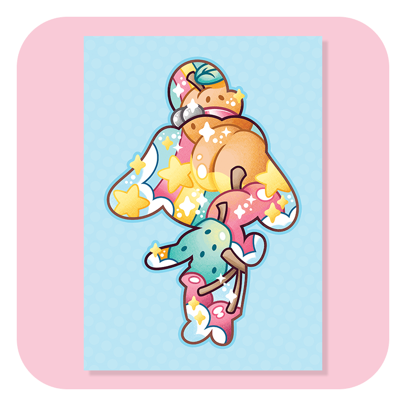 Magical Silhouette, Isabelle | Animal Crossing, A4 Print
