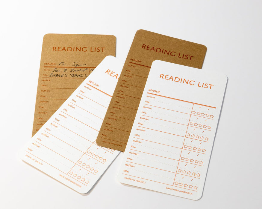 4-Pack Library Card Bookmarks: Cortado