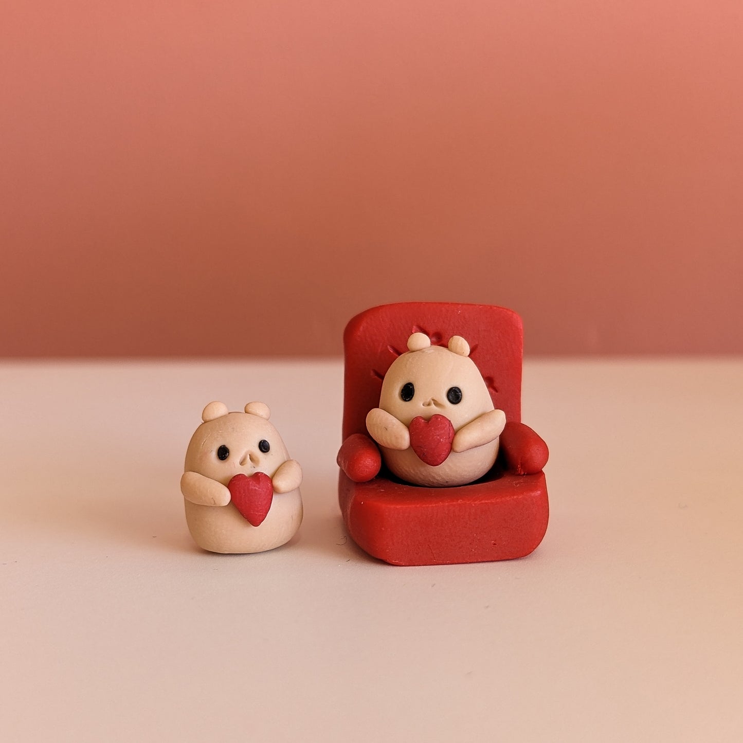Handmade Valentine Hammy Polymer Clay Buddy