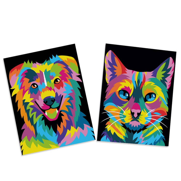 Cat & Dog - DIY Paint by Numbers Kit - Kids toys: 7x9.5in