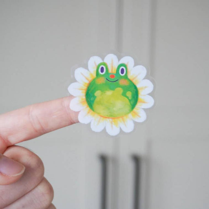 Flower Frog Transparent  Vinyl Sticker