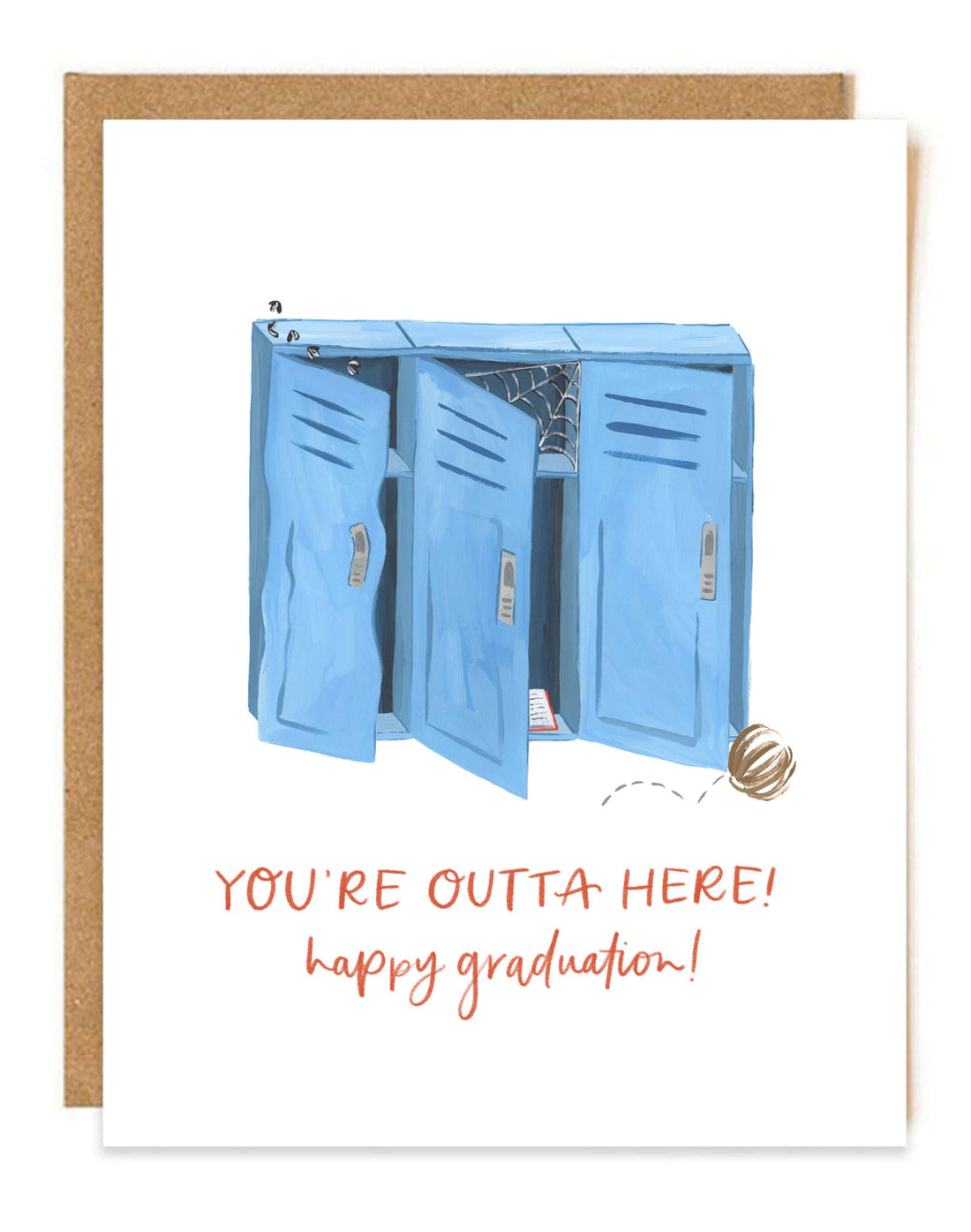Graduation Lockers Card Sunny Side Up Stationery Co.