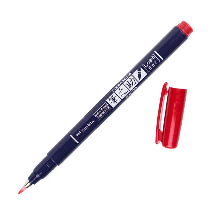 Tombow Fudenosuke Brush Pen | Hard Tip, Red